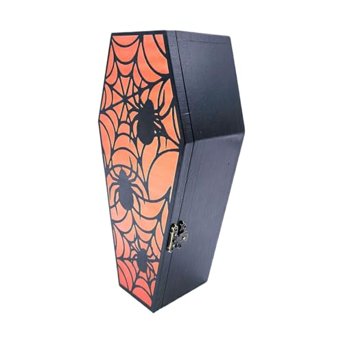 Tktouci Cajas De Golosinas Ataúd,Cajas Ataúd Golosinas Fiesta Halloween | Contenedor Comida Decorativo para Snacks Chocolates Pastelería Joyería - Estante Mesa Mantel Fiesta Clase Oficina Casa