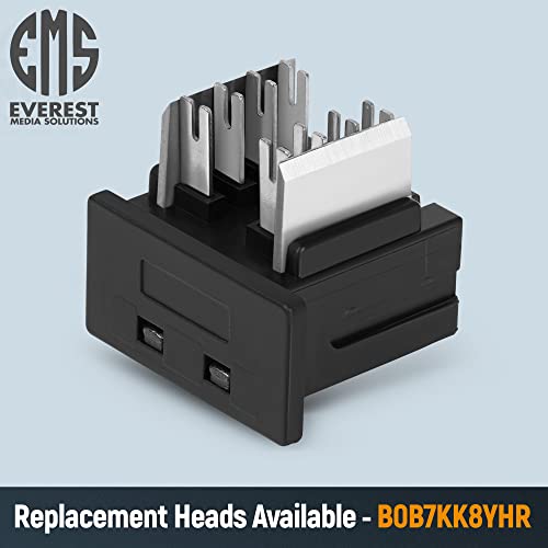 Everest Media Solutions Easyjack - 90° Angled Speed Termination Tool - With 10 Blue & 10 White Cat6 Keystone Jacks - Additional Jacks Are Available - (B087N7Qqd2) #TOP6