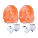 Zoostliss Mini Hand Carved Natural Original Crystal Himalayan Salt Lamp Night Light with Additional Bulb for Backup, 7W+15W Bulbs