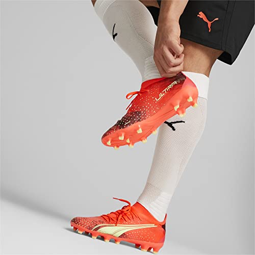 PUMA Men's Technical Sport Shoe Soccer, Fiery Coral Fizzy Light Black, 11