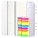 1 Pack 80 Sheet A5 Refill Paper & 2 Pcs A5 Binder Pockets & 1Pcs Clear Plastic Page Ruler & 2 Pack 160 Pieces Index Tabs, A5 Lined 6-Holes Planner Filler Papers Sets for A5 6-Hole Binder Notebook