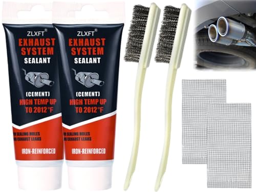 Pasta di Montaggio,2pcs Pasta di Riparazione Dello Scarico,Kit di Riparazione di Scarico,Resistente al Calore,Pasta di Scarico ad Alta Tenuta ai Gas,Kit di Riparazione per Silenziatori Auto