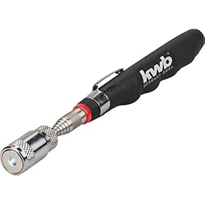 kwb Stangmagneet of telescopische magneet, tot 3,2 kg draagvermogen, met geïntegreerde LED-lamp, helderheid tot 40 lumen