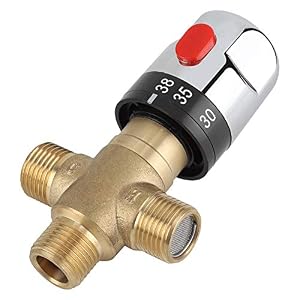limiteur de temperature chauffe eau, Mitigeur thermostatique Mitigeur en laiton Mitigeur Température de l’eau Tuyau Contrôle du thermostat du bassin