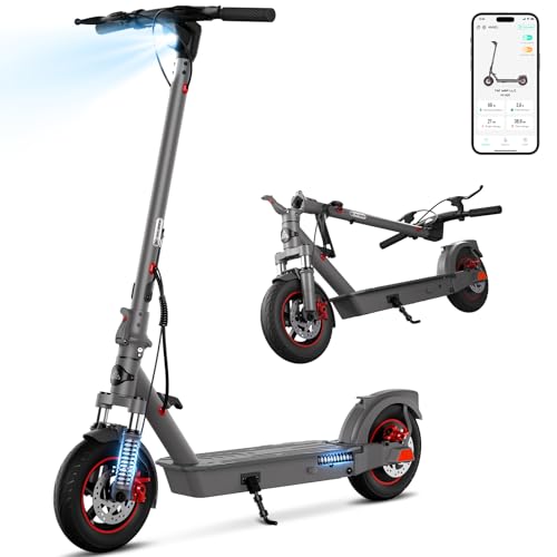 TST Electric Scooter, 500W/700W Peak Motor,15/30 Miles Range, 18/23 Mph Foldable E-Scooter, Solid Tires, Shock Absorbers, Adult Scooter for Commuting (8.5" Tires-500W Peak-17MPH-Single Braking)