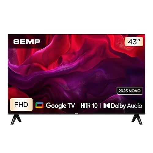 Smart TV Semp 43 Polegadas LED Full HD S42 WiFi Bluetooth Google TV 2 HDMI HDR10 Dolby Audio 43S42 Smart TV Semp 43 Polegadas LED Full HD S42 WiFi Bluetooth Google TV 2 HDMI HDR10 Dolby Audio 43S42