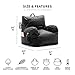Big Joe Dorm Bean Bag Chair with Drink Holder and Pocket, Black Smartmax, Durable Polyester Nylon Blend, 3 feet