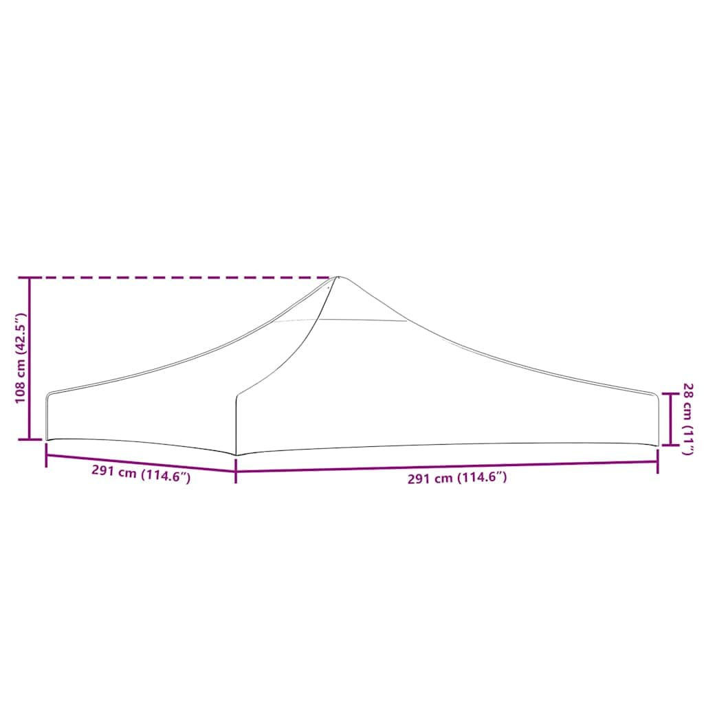 Namiot imprezowy, dach 3 x 3 m, terakota, czerwona, tkanina Oxford 600D z powłoką PCW, dach zastępczy, wodoszczelny, odporny na warunki atmosferyczne, ochrona przed promieniowaniem UV, do