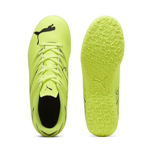 PUMA PUMA Unisex-Child, Attacanto Indoor Training, PUMA Electric Lime - PUMA Black, Big Kid, 13
