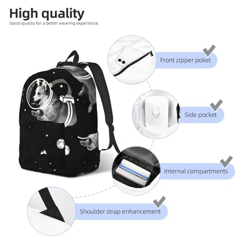 Mochila universitaria EdWal Space Corgi antirrayaduras y cómoda 5
