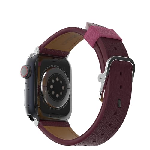 OtterBox Symmetry Cactus Leather pasek do zegarka Apple Watch 44/45/46mm, Zamienny, wytrzymały, miękki w dotyku pasek do zegarka Apple Watch, Różowy