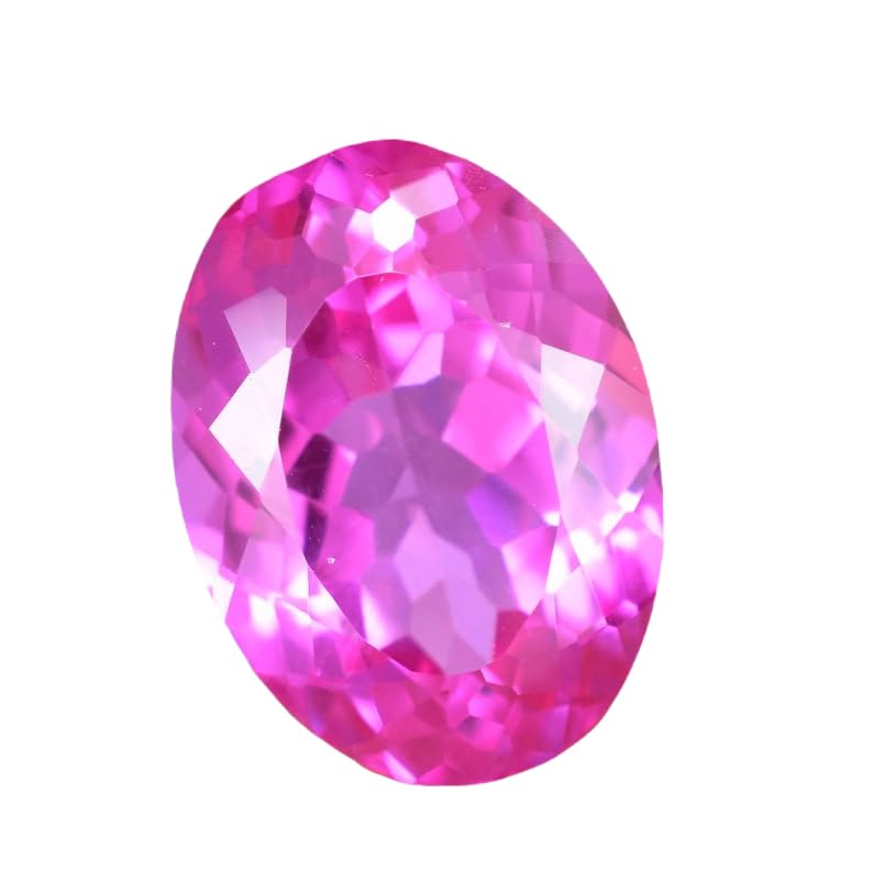 Saphir rose à facettes de qualité supérieure pour bague et pendentif luxe