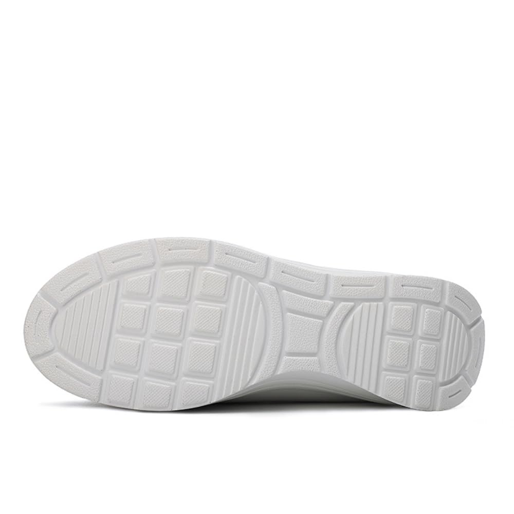 LDMYB - Zapatos de trabajo para mujer, ajuste ancho, cómodos, zapatos para caminar, puntera redonda, mocasines de piel sintética, zapatos casuales de tacón bajo, ligeros, para enfermería