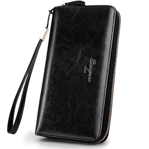 Listado de Carteras y monederos para Mujer Top 10. 45 JUWUBABS Cartera para Mujer, Monedero para Mujer de Piel con Bloqueo RFID, Billetera Grande con Cremallera, Tarjetero Moda de Gran Capacidad para Efectivo, Monedas y Tarjetas,...