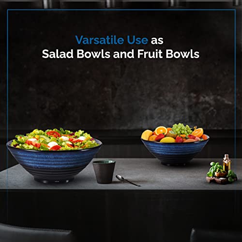 Grünhirsch Unbreakable Ramen Bowls Set Of 2 (8 Pcs) – 44 Oz Exclusive Ceramic Pho Bowls Ideal For Ramen Noodles, Salad, Soup & Pasta - Japanese Dinnerware Asian Chopsticks & Spoons #TOP5