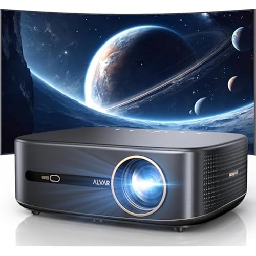 [2500 ANS ＆ 50W] Alvar Outdoor Projector 4K Support with WiFi and Bluetooth