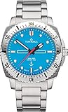 - Farbe des Gehäuses: Silber TUW Ruhla Herrenuhr Kampftaucher Automatik blau  Herrenuhr  Automatik  silberfarben