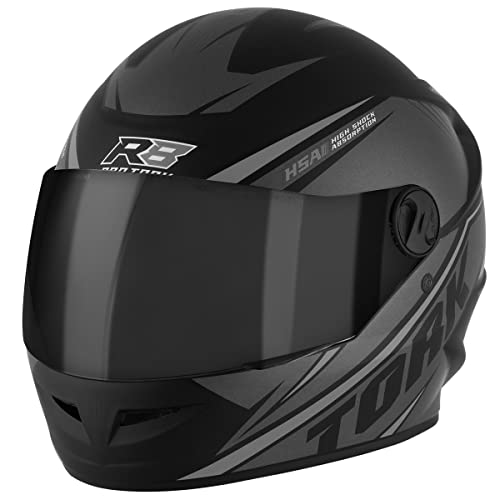 Pro Tork, R8, CAP-567CZPTA-F, Capacete Moto Fechado, 56, Preto/Prata, Viseira Fumê