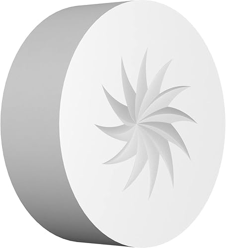 Ekena Millwork ROSP030X030X100GRY12 Roseta estándar con borde cuadrado, 3.0 in de ancho x 3.0 in de alto x 1.0 in de alto, PVC