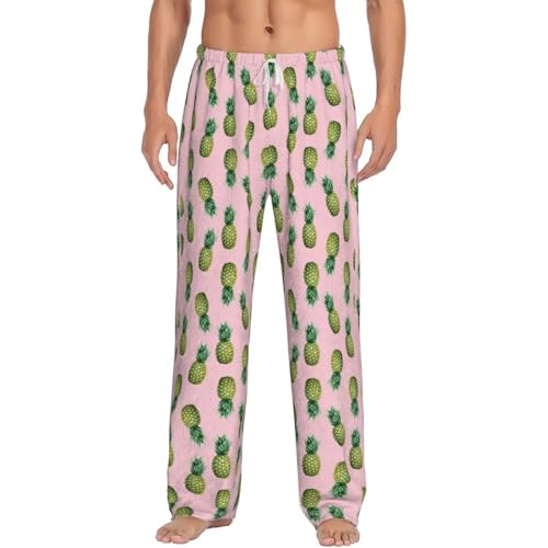 Pantalon de pyjama homme ananas confortable contre la chaleur nocturne