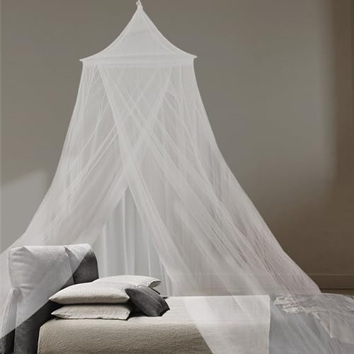 Mosquitera,Mosquitera para Cama,Mosquitero de Dosel,Mosquito Net Blanca,Mosquitera para Cama Portátil,Mosquiteras Cama Doble Individual,Utilizar para Decorar la habitación y prevenir Insectos