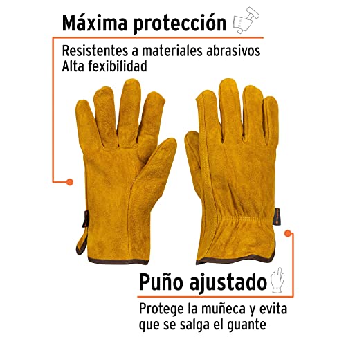 Guantes de carnaza 5 guantes de carnaza marca TRUPER (2)