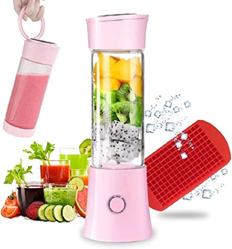 Portable Mixeur Juice Blender, Milk-Shake, Jus de Fruits et Légumes,Mixer,480ml, Sans BPA,Mini USB Blender des Smoothies,100W,Noël Cadeau pour la Famille Cover