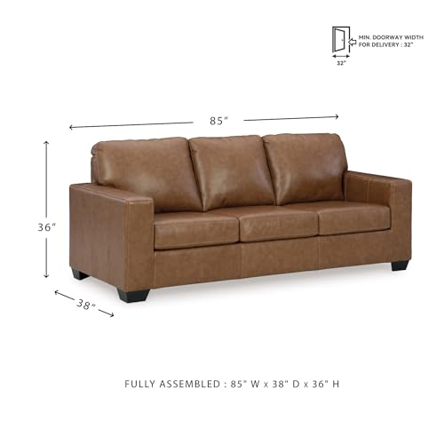 Signature Design by Ashley Bolsena Contemporary Leather Match Sofa, Dark Brown by Signature Design by Ashley - Image 4