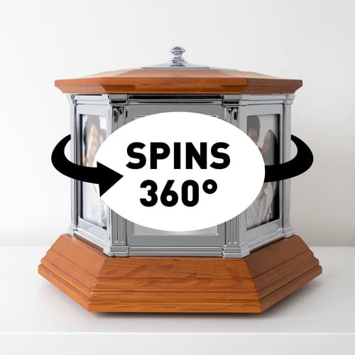 Perfect Memorials Large Rotating Memories Cremation Urn (4 by 6 Photos, 320 cu/in) - Keepsake Urns for Human Ashes / 6 Photo Frames/Spins 360 Degrees - Thumbnail 6