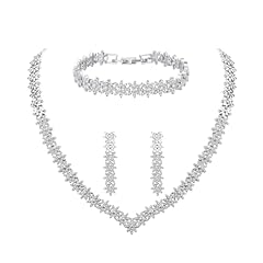 Necklace+Earrings+Bracelet-Seven petal petals