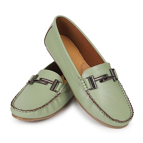YOHO Bliss Comfortable Slip On Formal Loafer for Women | Stylish Fashion Moccasins Range | Cushioned Footbed Finish | Flexible | Style & All-Purpose |