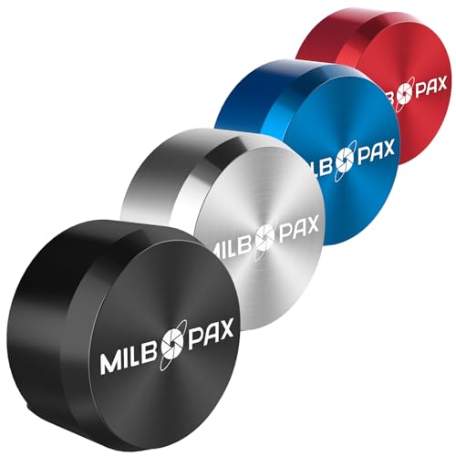 Trailer Door Lock Keyed Alike Puck Locks for Trailers Vans & Sheds Push-to-Lock Mechanism Hidden Shackle Design Heavy-Duty Enclosed Trailer Locks (Black/Silver/Blue/Red 4 Pack 12 Keys)