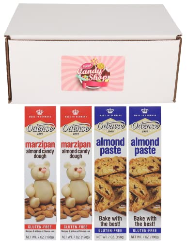 Odense Danish Paste Tub From Denmark 7Oz Variety Pack (Almon & Marzipan) (2 Of Each, Total Of 4) #TOP10