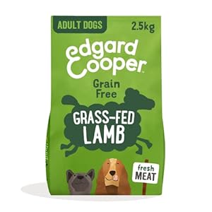 Edgard & Cooper Pienso para Perros Adultos Comida para Perros Seca Natural Sin Cereales Hipoalergenico 2.5kg Cordero Fresco, Fácil de digerir, Alimentación Sana Sabrosa y Equilibrada