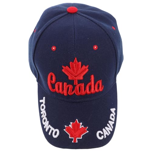 Canada Flag Embroidered Baseball Cap Autumn Unisex Adjustable Wide Brim