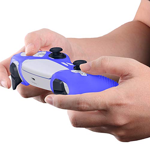 ECHZOVE Capa de silicone para controle PS5, capa para controle PS5, acessórios para controle PS5 - A