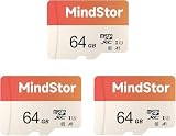 Micro SDHC 32GB Memory Card, MindStor 90MB/s Read Speed TF Card with Adapter, U1, A1 Rated, HD Video Support, Waterproof, for Security Camera, Dash cam, 3 Pack