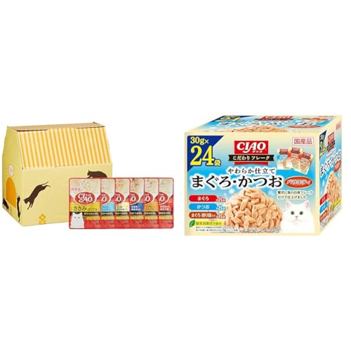チャオ (CIAO) こだわりフレーク まぐろ・かつおバラエティ 30g×24袋