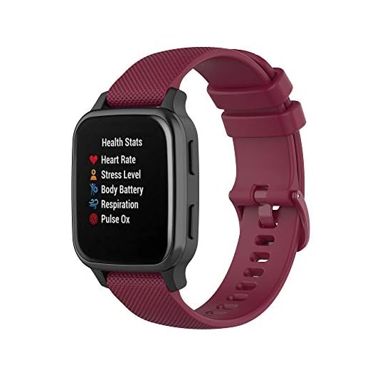 Chofit Silikonband som är kompatibla med Garmin Venu Sq Music Strap, mjukt utbyte sportarmband armband armband för Garmin Venu Sq Music/Venu Sq/Venu Smartwatch (Wine)