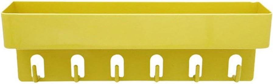 FMURY Bathroom Shelf Punch-Free Seamless Rack with Hooks Bathroom Storage Rack On Bathroom Wall Firmly adsorbed Surfaces 19X19X28cm(D)