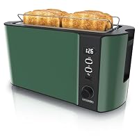 Arendo – Arendo - Edelstahl Toaster Langschlitz 4 Scheiben - Defrost 