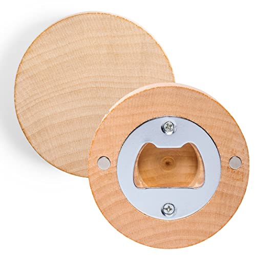 Set di 12 Apribottiglie in Legno con Magnete, Ideali per Personalizzare, Apribottiglie Personalizzabili (Senza Personalizzazione)