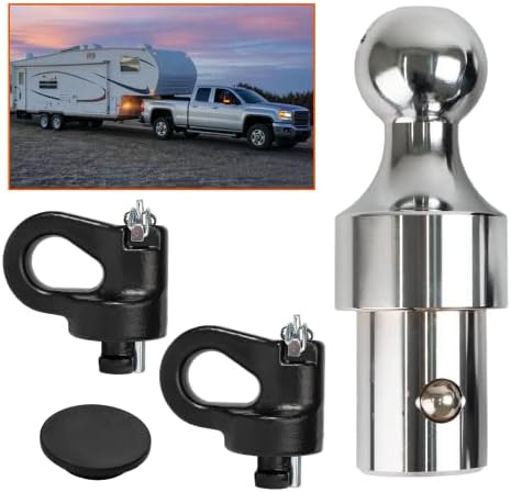 Boeeda 60692 OEM Puck System Gooseneck Hitch Kit, 30K, 2-5/16“ Gooseneck Ball kit Compatible with Ford F250 F350 F450,Chevrolet Silverado 2500 HD 3500 HD,GMC Sierra 2500 HD 3500 HD, Nissan Titan XD
