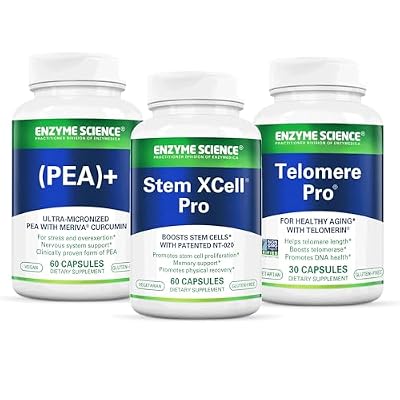 Enzyme Science Graceful Aging Bundle with Pea 60, Stem XCell Pro 60 & Telomere 30
