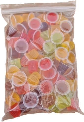Online Reptile Shop 50 Reptile Jelly Pots Food, Fruit Jelly Cups for Lizards, Geckos, Ants, Birds, Parrots & Feeder Insects (Fruit)