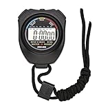 Generico Timer per orologio sportivo portatile - Cronometro per conto alla rovescia con ampio display impermeabile in ABS, orologio con data senza rumore | Palestra Yoga Nuoto Corsa Cottura Studenti