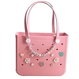 EnriQ Bag Charms for Bogg Bag Accessories Rubber Beach Bag Charms Compatible with Bogg Bag Original All Models Insert Decorative Letter for Handbag Beach Tote Bag, Multi Image