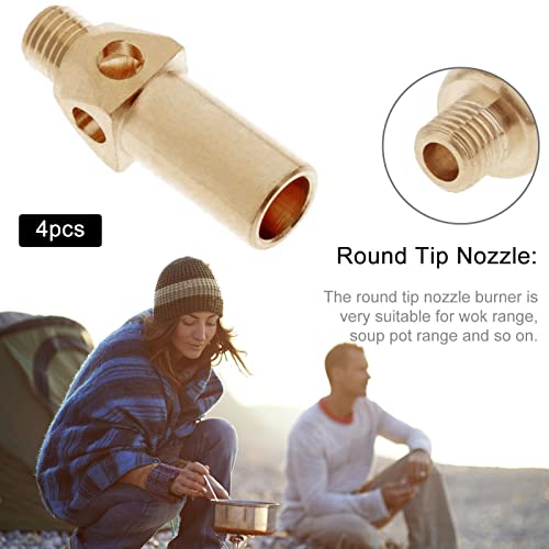 Queimador de propano, 4 peças de latão propano, bico de gás para 10,20,32, bico de gás do bico de su