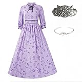 [KC-COS] 葬送のフリーレン 第2期 フェルン コスプレ衣装 フェルン 紫色 小花柄 ワンピース 日常服 アニメ服 仮装 変装 ハロウィン クリスマス イベント 文化祭・M