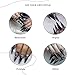 IMSOHOT Stiletto Press on Nails Extra Long Fake Nails All Black Glossy False Nails with Designs Full Cover Solid Color Acrylic Almond Glue on Nails for Women 24Pcs
